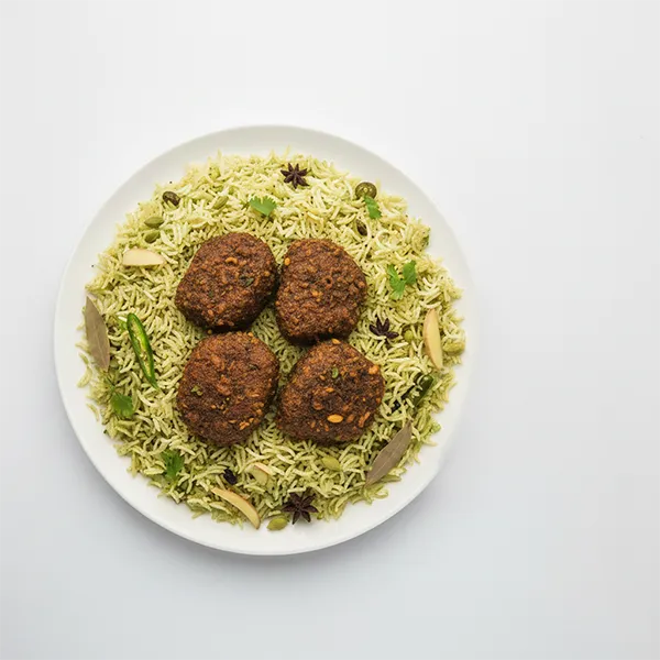 Kharra Masala Fish with Pudina Pulao